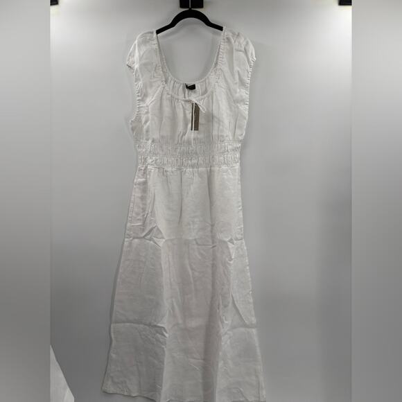 J.Crew Cap-sleeve midi dress in linen - Picture 7 of 9